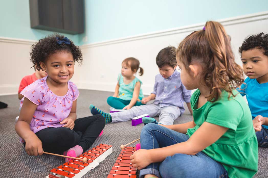 level 4 children playing glockenspiels